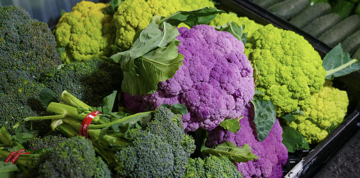 Plate of cruciferous vegetables 