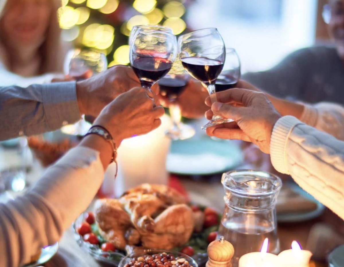 Family enjoying dinner together 