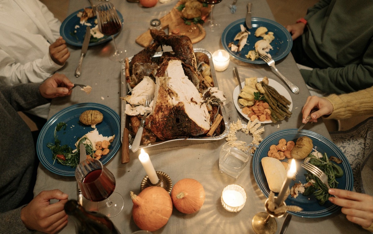 Family and Food at Thanksgiving. Image: Pexels - cottonbro studio