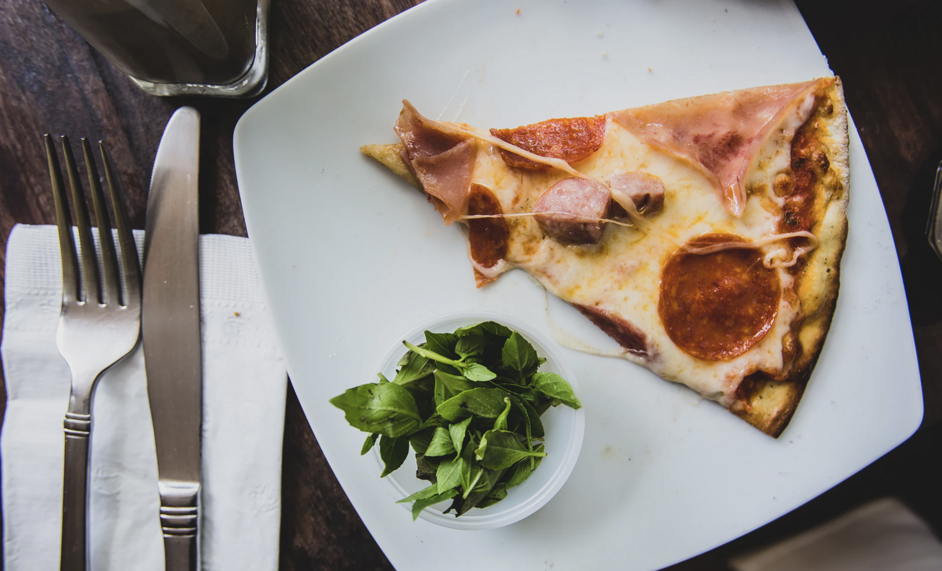 slice of pizza on a plate