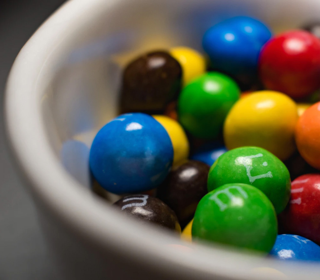 Bowl of m&ms