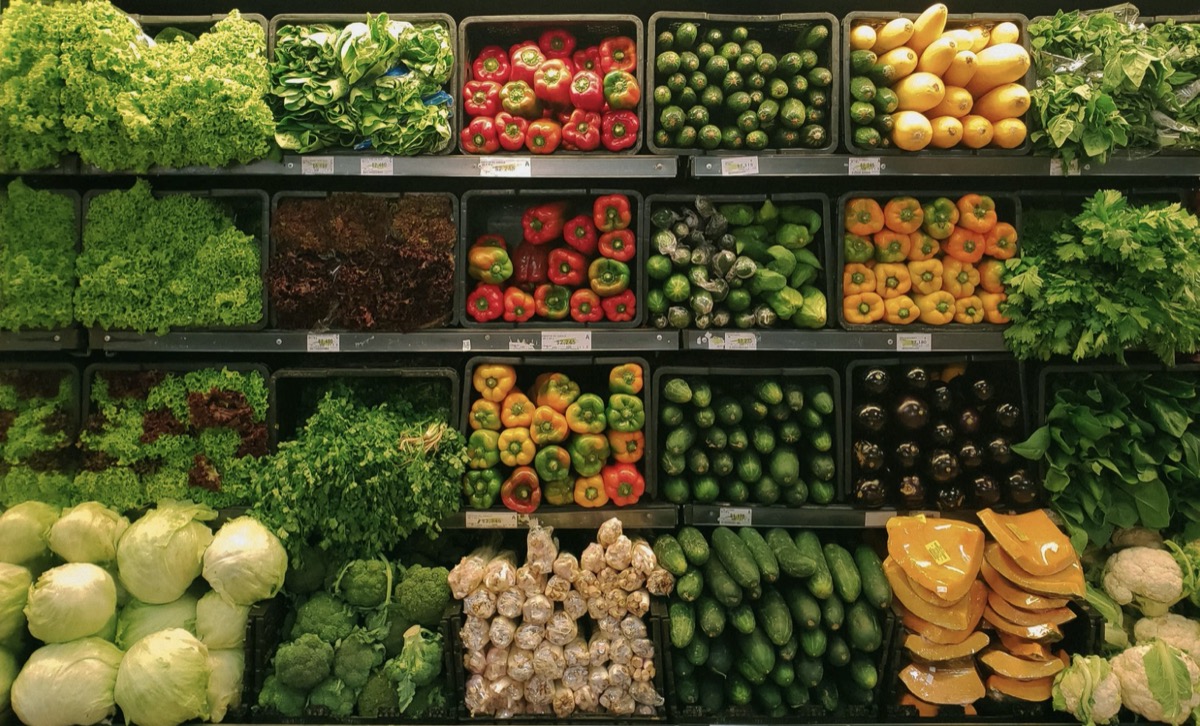 Vegetables in a grocery store 